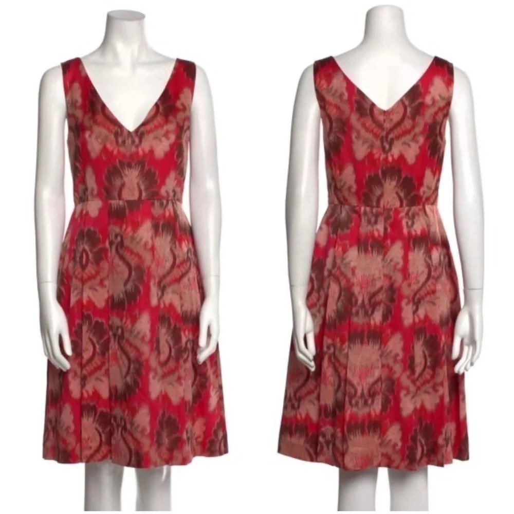 Tory Burch Silk Blend Watermelon Luau Dress size 12 D44